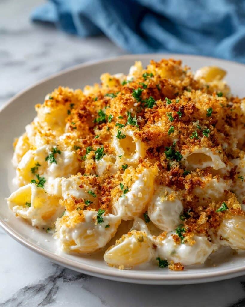 Chicken Noodle Casserole with Silky Cheese Sauce and Crispy Ritz Topping Recipe