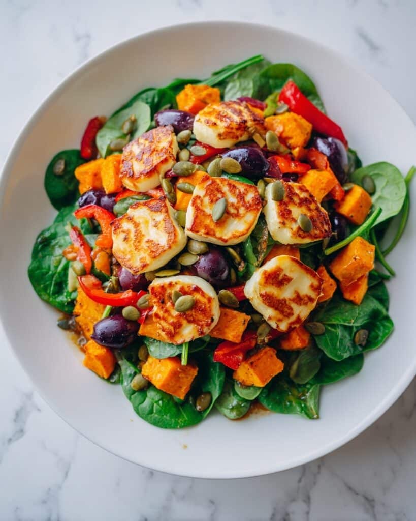 Mediterranean Roasted Veggie & Chickpea Salad Recipe