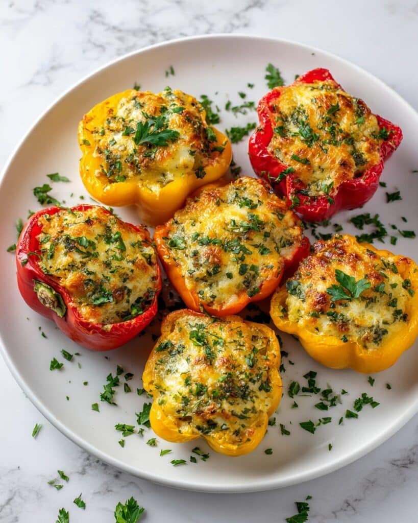 Chicken Pesto Stuffed Peppers Recipe