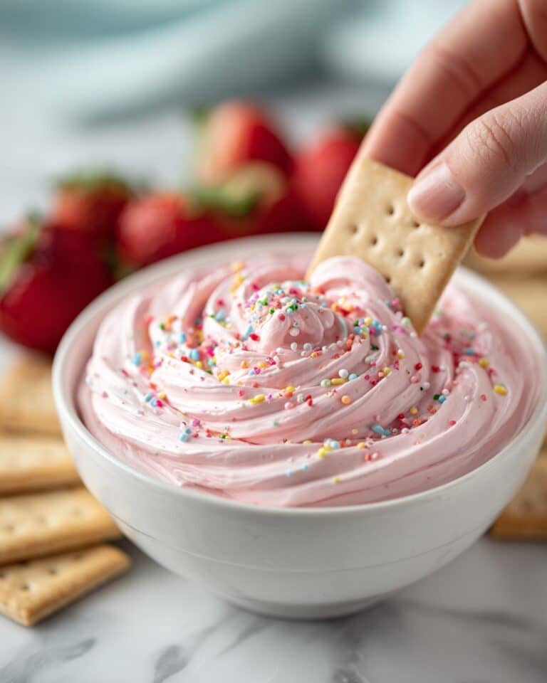 Easter Pink Cream Cheese Dip with Pastel Sprinkles Recipe
