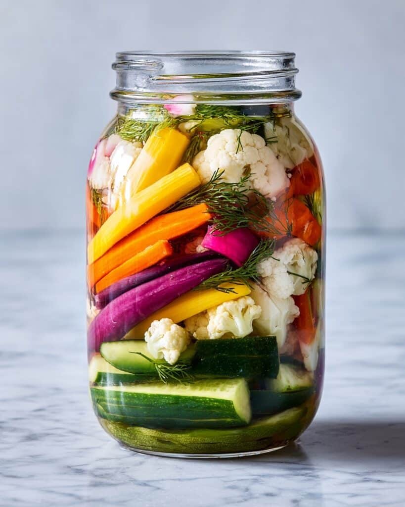 Easy Refrigerator Pickled Vegetables for a Crunchy Tangy Kick Recipe