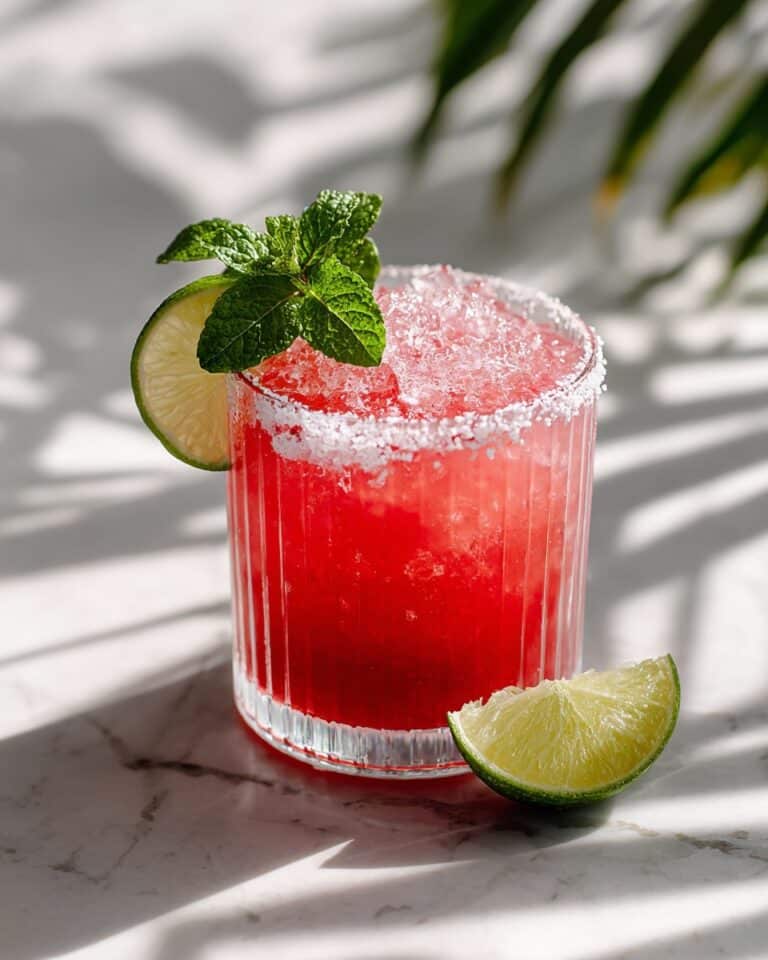 Watermelon Mint Margarita Mocktail Recipe