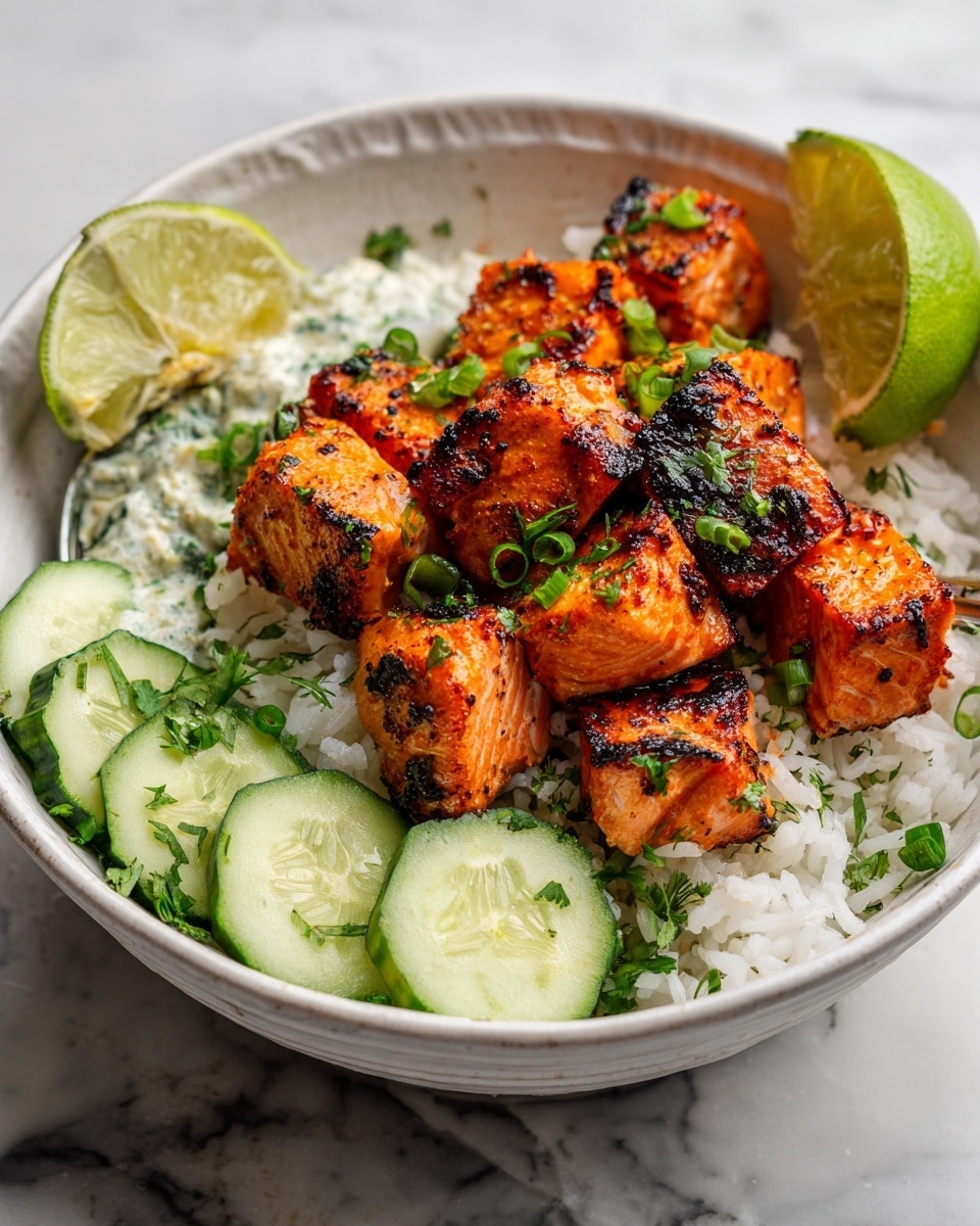 Bang Bang Salmon Bites Bowls for a Flavor-Packed Dinner! Recipe