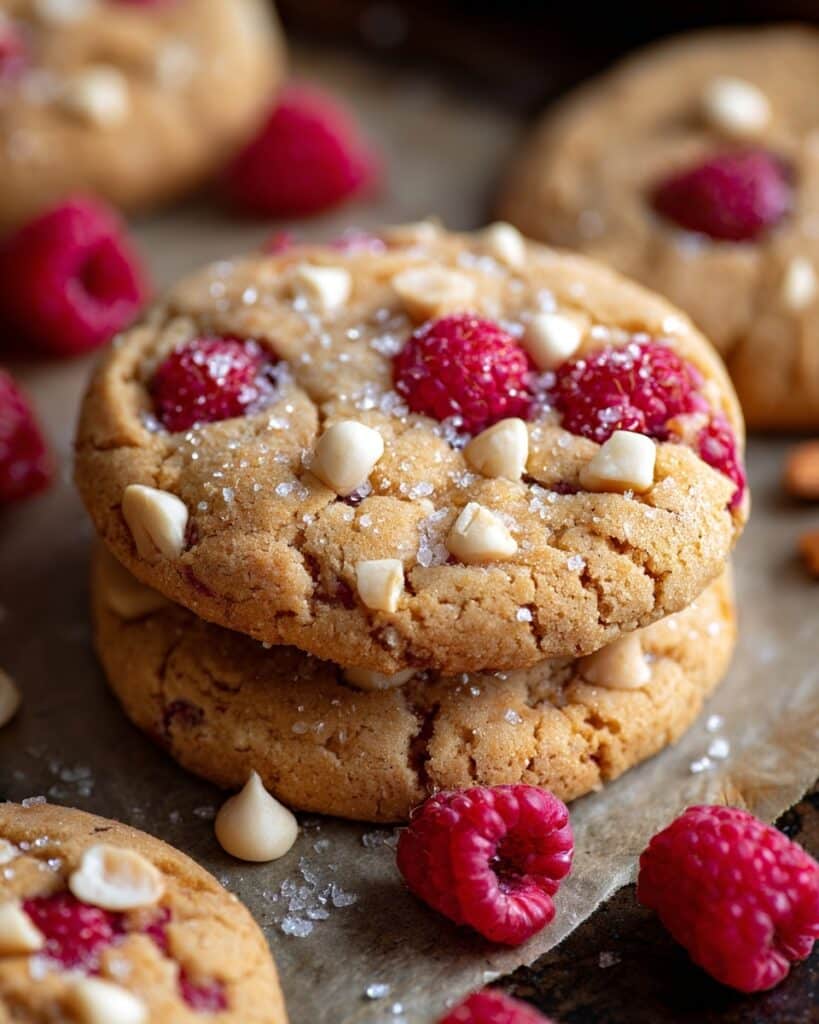 Brown Sugar Roasted Raspberry Cookies with Gooey Centers Recipe